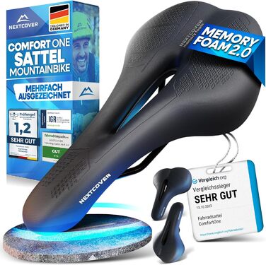 Оригінальне велосипедне сідло NEXTCOVER з Memory-Foam 2.0, ергономічне, комфортне для чоловіків і жінок, м'яке сідло для гірського велосипеда