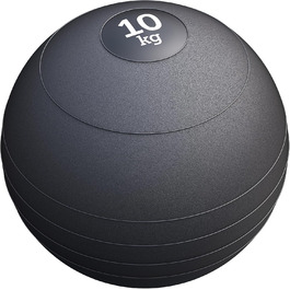 М'яч Slam Ball GORILLA SPORTS 10 кг – антиковзний, для фітнесу та кросфіту, чорний, вага 10 кг