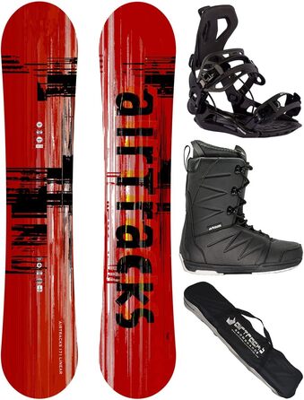Сноуборд комплект Airtracks Linear Camber Extra Wide 168 см + кріплення Master + черевики Star Black 46 + чохол