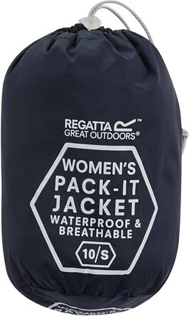 Жіноча водонепроникна куртка-шелл Regatta Pack it III, колір midnight