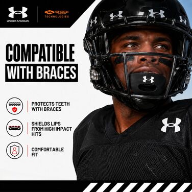 Маска захисна Under Armour Air Mundschutz з ремінцем (біле камуфляжне забарвлення)