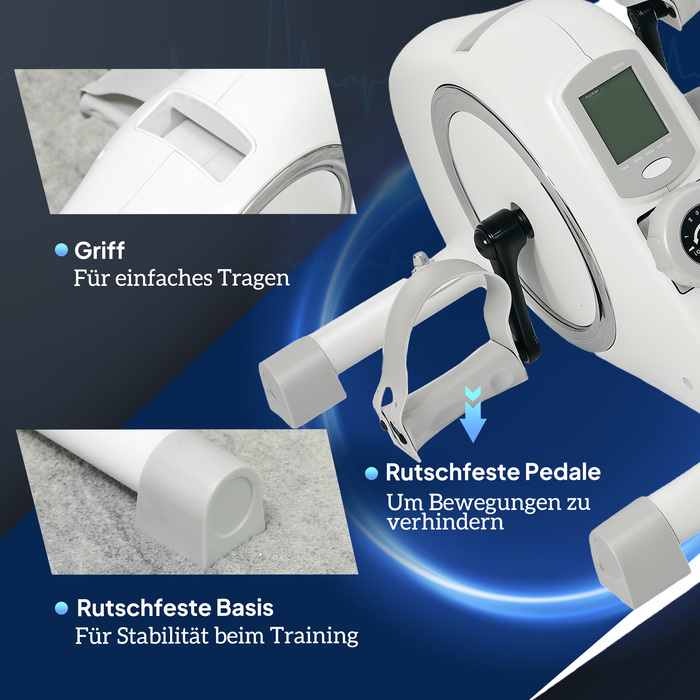 Міні-велотренажер SPORTNOW Pedal Trainer для людей похилого віку з 8 регульованим магнітним опором і РК-дисплеєм Тренажер для рук і ніг Фітнес-велосипед для домашнього тренажера | Аосом