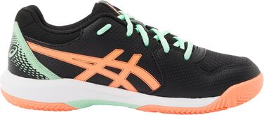 ASICS Gel-Dedicate 8 Gs - дитячі кросівки для падел-тенісу, чорний/кораловий (37 EU)