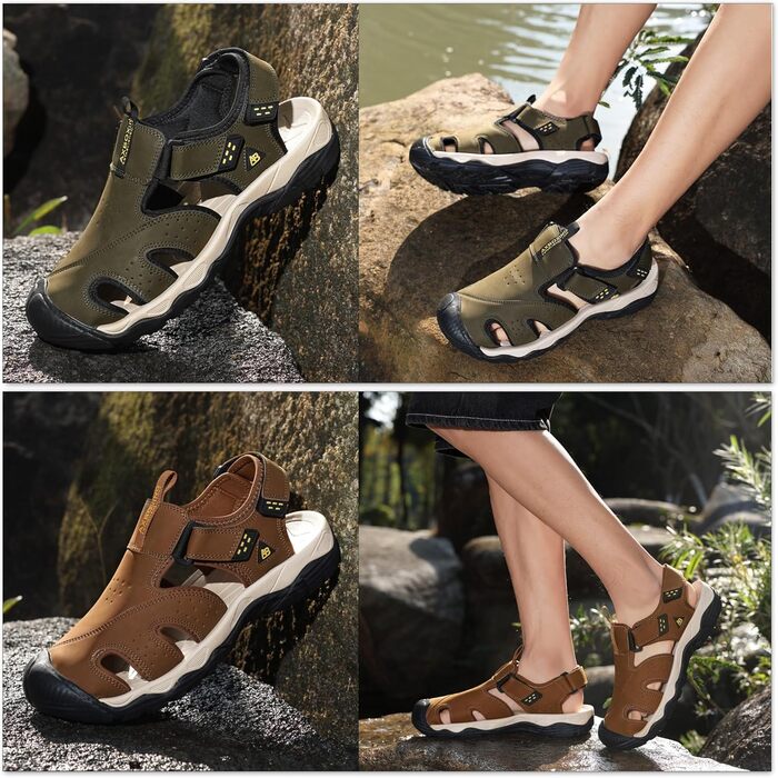 Чоловічі сандалі AX BOXING для трекінгу та спорту, зелені, розмір 44 EU