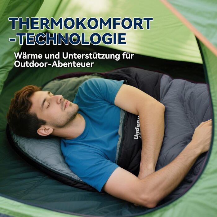 Спальні мішки для дорослих та дітей – ультралегкі, компактні спальні мішки на 3 сезони для кемпінгу (чорний, 1,3 кг)