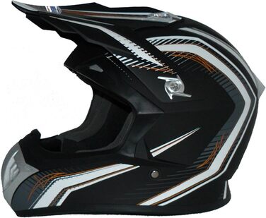 Мотошолом Motocross/Enduro protectWEAR FS-603-SW, чорний матовий, розмір M