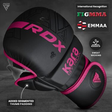 Боксерські рукавички RDX для MMA, Grappling, Muay Thai, Kickboxen, Freefight, з натуральної шкіри Maya Hide (РОЖЕВІ, XS-S)