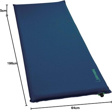 Каремат самонадувний Therm-a-Rest Basecamp L (63.5x198.1 см) з WingLock - для кемпінгу, туризму