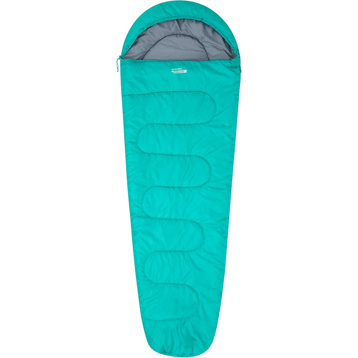 Спальний мішок Mountain Warehouse Basecamp 250 - для дорослих та дітей, блакитно-зелений