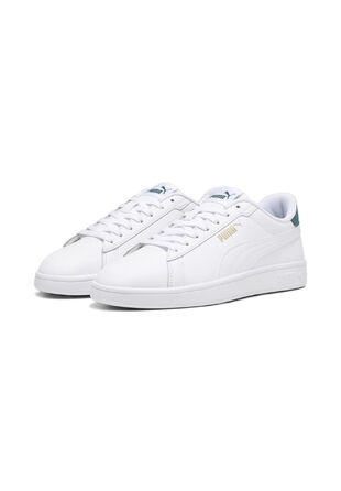 Кросівки PUMA Smash 3.0 L унісекс, білі з малахітовим та золотим кольором, розмір 42 EU