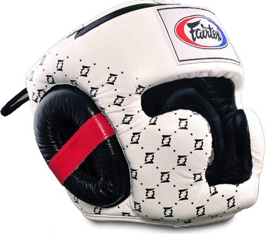 Боксерський шолом Fairtex HG10 для спарингів, білий/чорний, розмір L