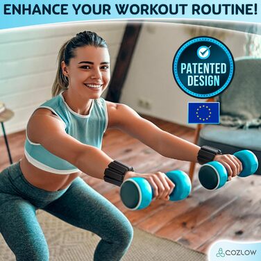 Гантелі для зап'ястя та кистей Cozlow (Чорні, набір 2 шт, 0.45 кг кожна)