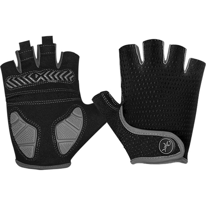 Велосипедні рукавички MOREOK для чоловіків та жінок, літні, спортивні, напівпальцеві, 5 мм BR Gel, протиковзкі, амортизуючі, для гірського велосипеда, шосе, даунхілу (Сірий, XXL)