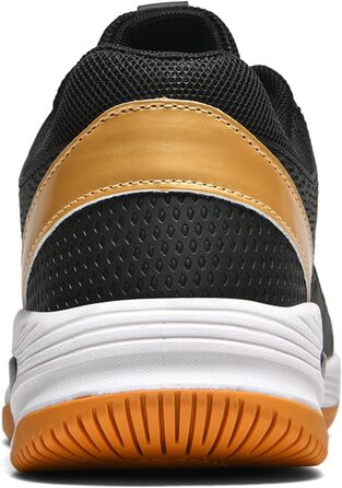 Чоловічі тенісні кросівки HaloTeam: мода, зчеплення, легкість, дихання. Ідеальні для бадмінтону, сквошу, волейболу. Розміри 38-45. Колір: чорний, золотий. Модель 5803