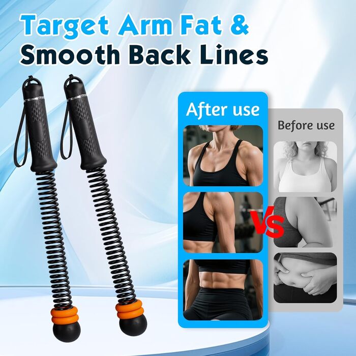 Битва мотузок TOGETDREAM: регульовані тренувальні канати без мотузки для силових тренувань, кардіо та спалювання жиру, чорний