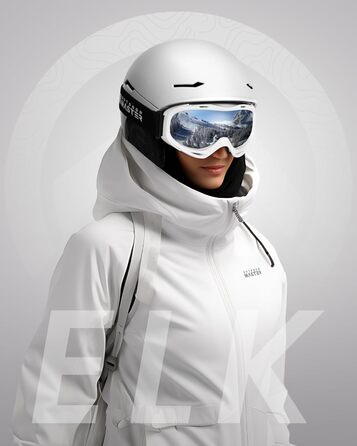 Гірськолижний шолом OutdoorMaster ELK MIPS для сноуборду, чоловіків, жінок і підлітків, перламутрово-білий, розмір L