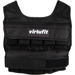 Універсальна обтяжувальна жилетка VirtuFit Pro, регульована вага 10-30 кг, чорна
