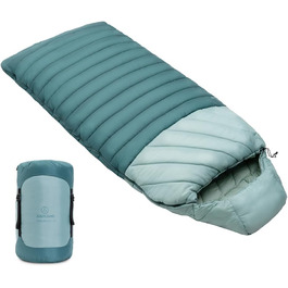 Спальний мішок Justcamp Melvin XXL 4 сезони для дорослих, м'ятний колір