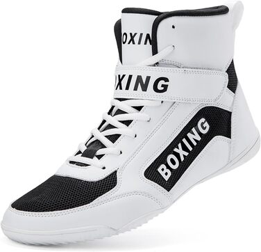 Боксерські черевики для чоловіків SDEQA: легкі, дихаючі, для боксу, бодібілдингу, фітнесу, розмір 43 EU, білі