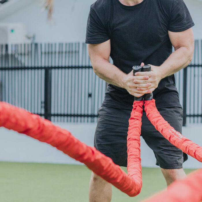 Battle Rope Next Alpha 38мм/50мм, 9/12/15м, з чохлом та настінним анкером, для тренувань, з постером вправ