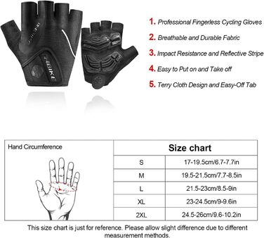 Велосипедні рукавички Inbike Habfinger з вентиляцією, антиковзаючі, амортизуючі, для гірського велосипеда, чоловічі/жіночі, літні, для велоспорту, MTB (Чорний, M)