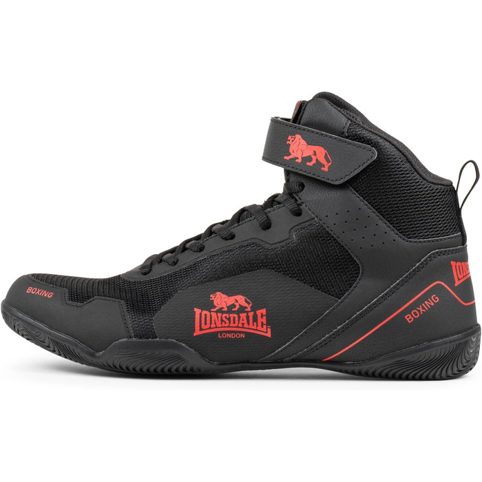 Боксерські боксерки Lonsdale Rufford біло-червоні (40 EU, чорний/червоний)