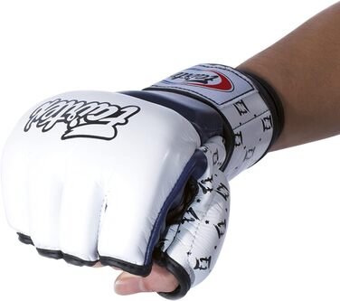Рукавички для ММА Fairtex FGV17 Super Sparring Grappling XL, білі/чорні