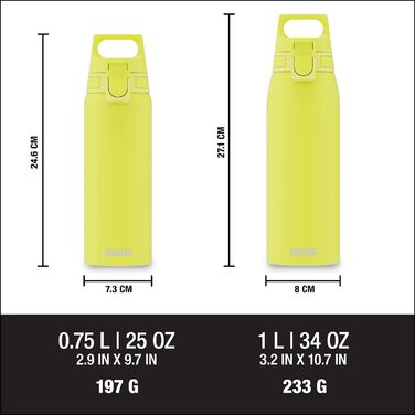 SIGG пляшка для напоїв з нержавіючої сталі 0,75 л Ultra Lemon, для газованих напоїв, герметична, легка, BPA Free