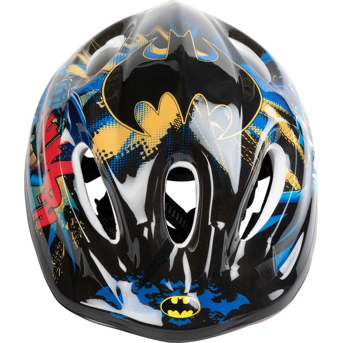 Дитячий велосипедний шолом TataWay Batman, регульований 52-56 см, пластиковий, чорний, супергеройський дизайн, для дітей до 10 років