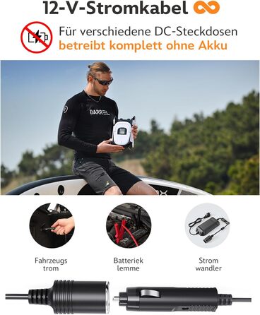 Електричний насос для SUP дошки 12V, 22 PSI, подвійний, з авто-стопом, для човнів, каяків, водних видів спорту, 7 насадок