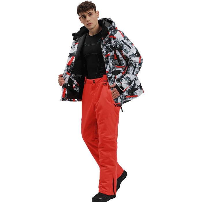 Спортивний костюм YEEFINE для чоловіків, червоно-білий + помаранчевий, XL