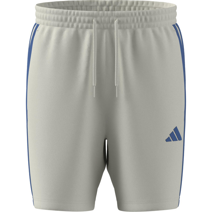 Чоловічі шорти Adidas Essential Three Stripes French Terry (Off White/Ray Blue), розмір XXS