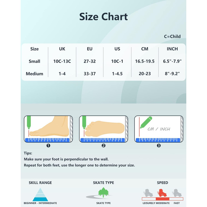 Дитячі ролики Ceestyle з регулюванням розміру, класичні ролики Disco з підсвічуванням, блакитні, розмір 27-37