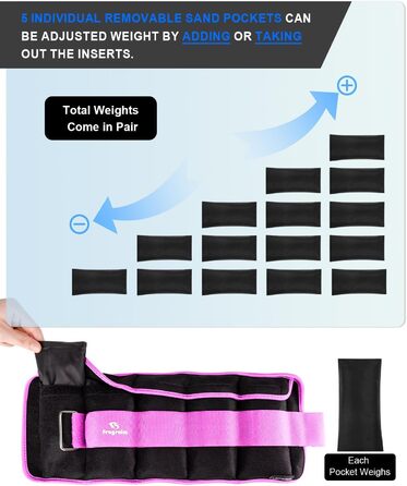 Утяжелители для рук и ног Fragraim, 6 кг (пара), регулируемые, по 3 кг на сторону, фиолетовые