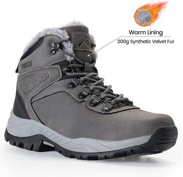 Жіночі зимові черевики CC-Los з теплим підкладкою, снігоступи, легкі, неслизькі (36 EU, сірий)