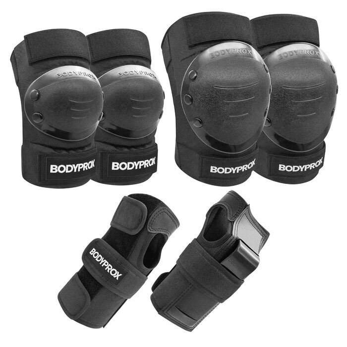 Комплект захисту BODYPROX: наколінники, налокітники, захист зап'ясть для роликів, скейтборду, BMX, розмір M