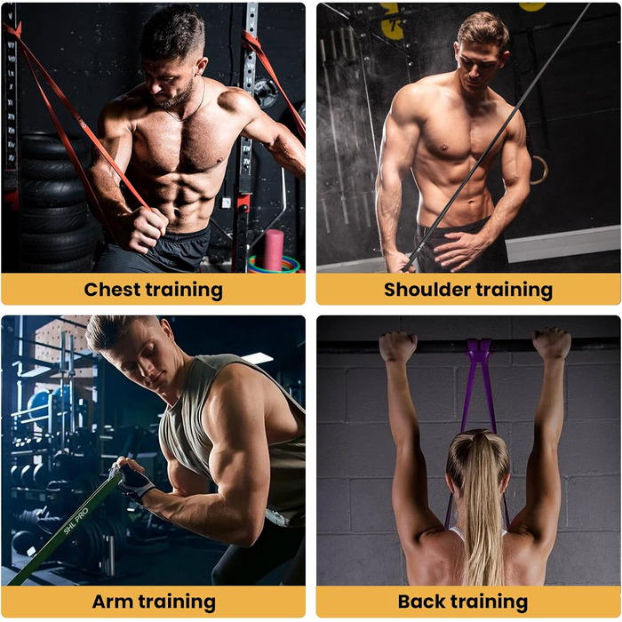 Набір еластичних стрічок для фітнесу та реабілітації (5 шт.)