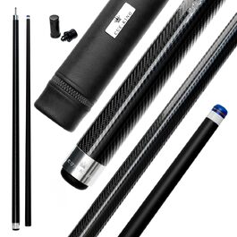 Професійний більярдний кий Cue-King Pro Series з карбону для пулу, 147 см, наконечник 12.5 мм, у комплекті з преміум-чохлом