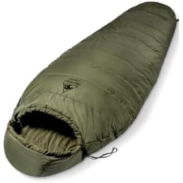 Сплячий мішок OneTigris Outdoor для кемпінгу та подорожей, 3 сезони, 8-15°C, ультралегкий, компактний, мумієподібний (зелений/жовтий)
