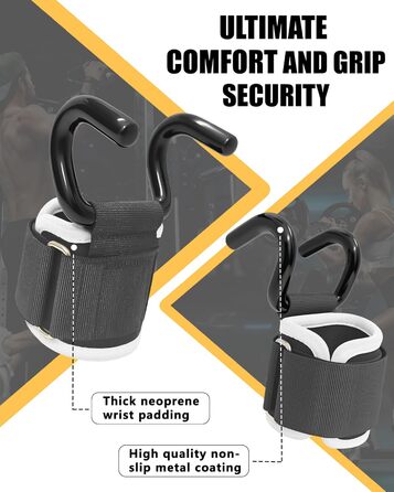 Допоміжні петлі для важкої атлетики Zughilfen – петлі для підйому штанги з захистом зап'ястя, до 317 кг