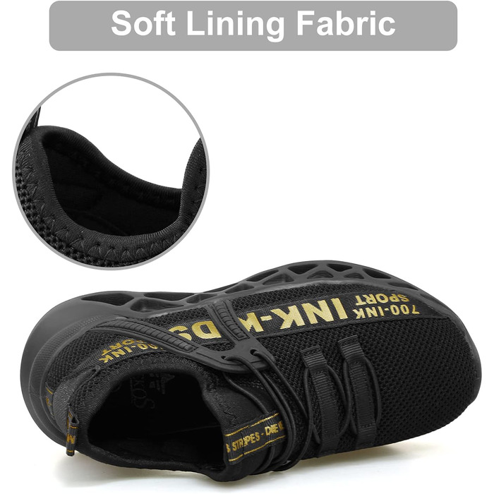 Дитячі кросівки для тренувань: легкі, дихаючі, спортивні (33 EU, чорний)