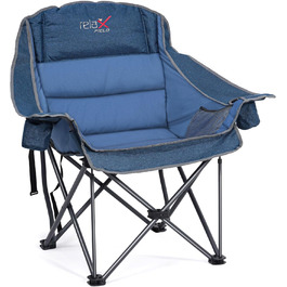 Великий складаний стілець для кемпінгу RELAX FIELD, 227 кг, Navyblue