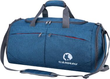 CANWAY складна спортивна сумка 45L з окремим відділенням для взуття та брудного одягу, легка дорожня сумка для чоловіків і жінок