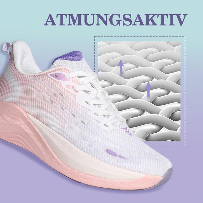 Жіночі кросівки Hawkwell Cloud Zero Active Cushion: дихаючі, для тенісу, ходьби, фітнесу, рожево-білі, 38 EU