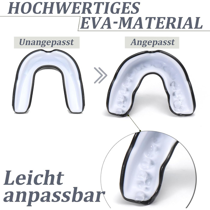 Захист для зубів для дітей 11-16 років (2 шт.) - спортивний капу для хокею, кікбоксингу, регбі, футболу, боксу - надійний захист, CE