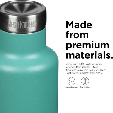 Пляшка для води Klean Kanteen Classic Vi, чоловіча, універсальний розмір, порцеляново-зелена
