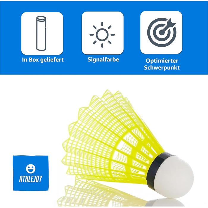 М'ячі для бадмінтону - тренувальні та змагальні - 12 шт.