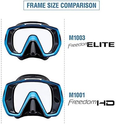 Маска для дайвінгу та снорклінгу Tusa Freedom HD, велика, чорна