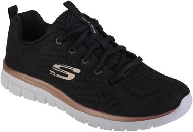 Жіночі кросівки Skechers Graceful Get Connected 1, чорні з золотом, розмір 38.5 EU