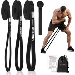 Стрічки для фітнесу та тренувань: набір еластичних стрічок з 5 рівнями опору (2-56.7 кг) для чоловіків та жінок, з кріпленням для дверей. Ідеально для фітнесу, розтяжки та фізіотерапії.